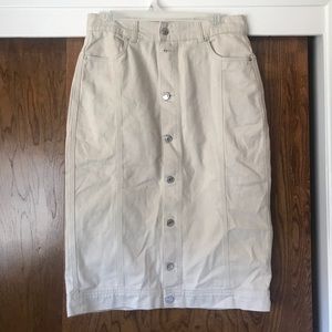 White Denim Skirt